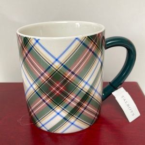 Talbots plaid ceramic coffee mug